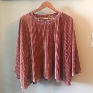 NWOT POL Cable Velvet Blush Oversized Top